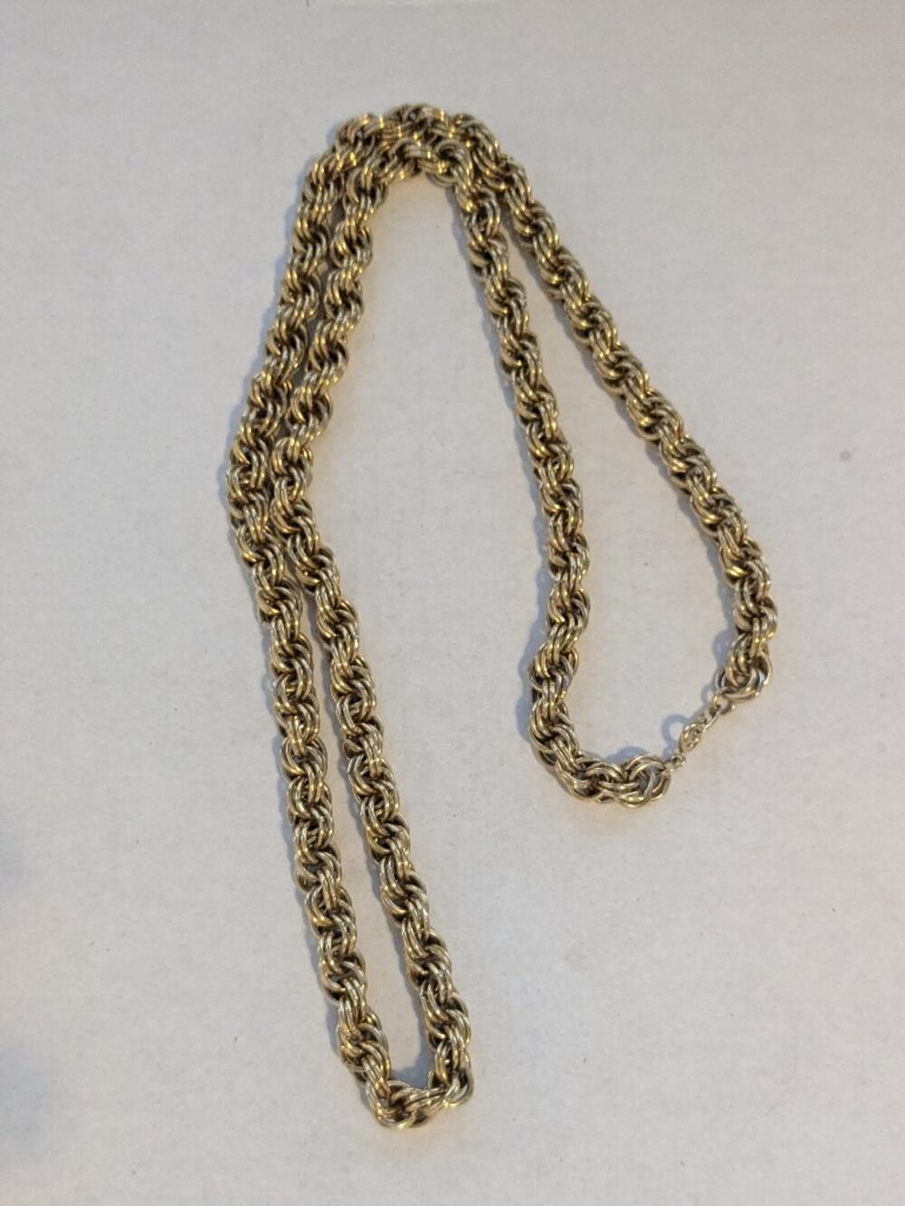 Vintage TRIFARI Gold Tone Thick Chain Link Necklace 30"